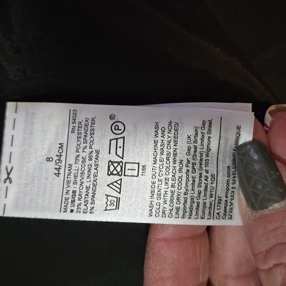 Banana Republic Black Double-Breasted Blazer Womens Size 8 EUC - Picture 11 of 14